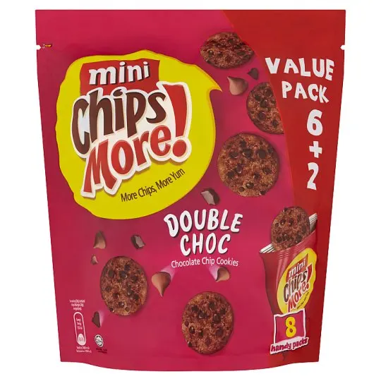 Хрустящее печенье Chipsmore с сертифицированным халяльным халялом ручные пакеты оригинальным двойным шоколадом и опцией вкуса лесных орехов оптовая продажа
