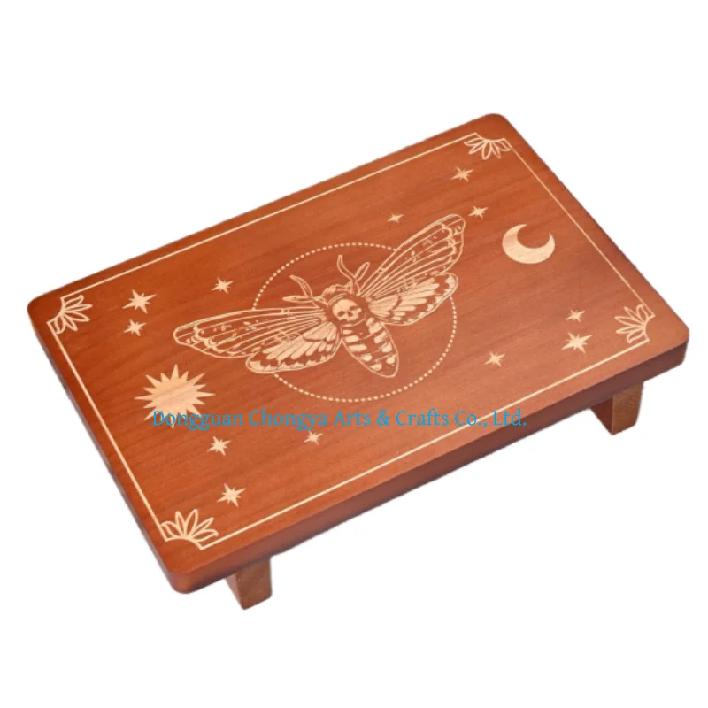 Custom Wooden Meditation Table Altar Buddhist Shrine Wiccan Alter Table for Practicing Tarot Card Decorative Riser Wood Tray