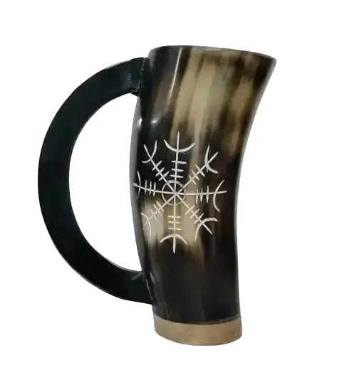 Horn Beer Mug Drinking Viking Wine Tankard Game Vintage For Medieval Natural Tankard Christmas weeding