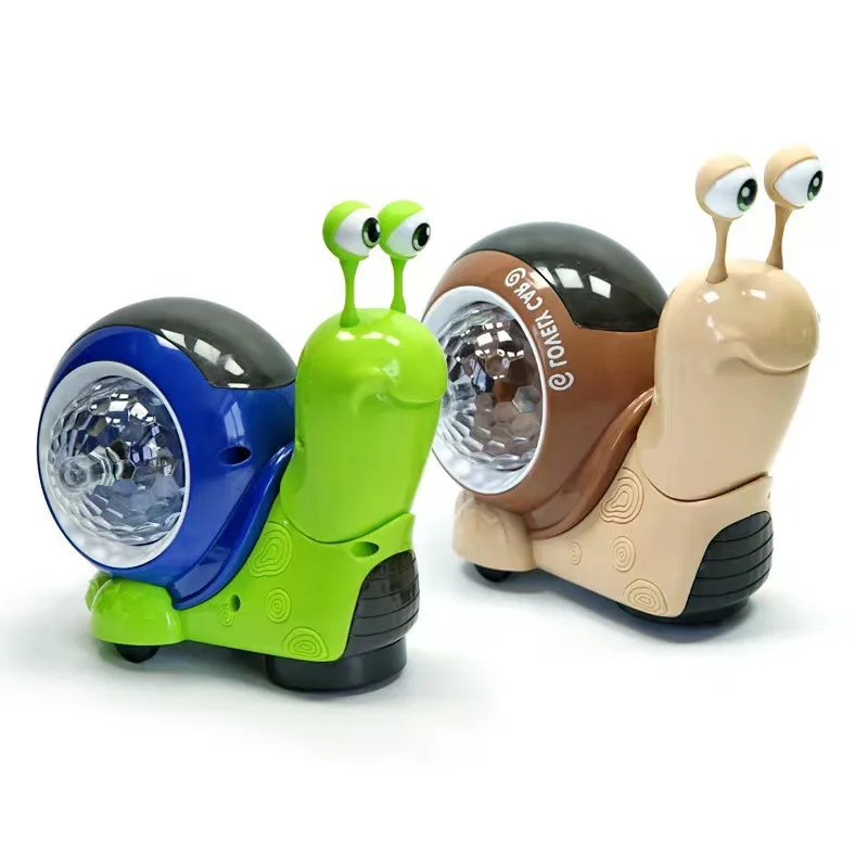 Kids Lovely Electric Walking Snail Toy With Lighting And Music Educational Kids Toy for Gift