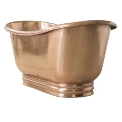 Pure Solid Copper Made Bath Tub With Shiny Polished Finished Perfect For Hotel Spa Villas Bathing Use Copper Bathtub