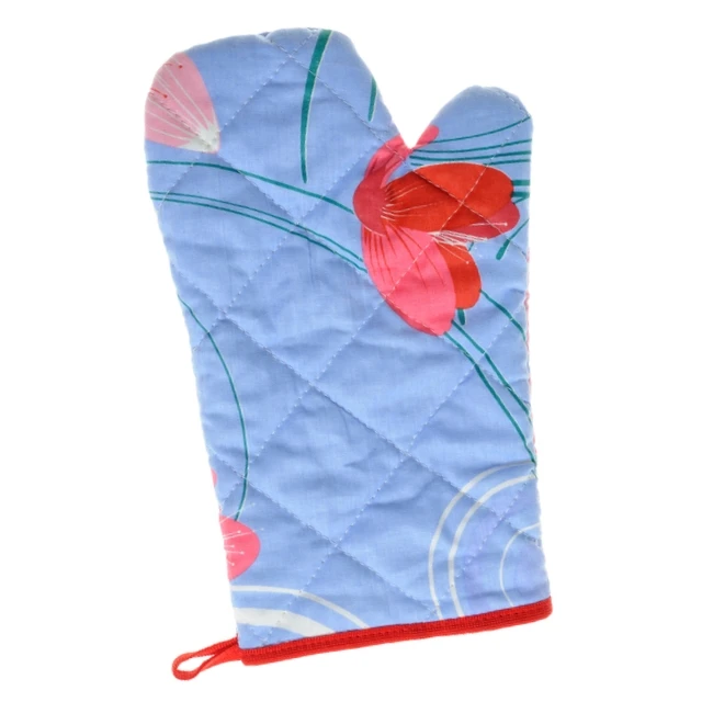 Red Color plain style 100% OEM high quality cotton oven mitten at affordable price in India