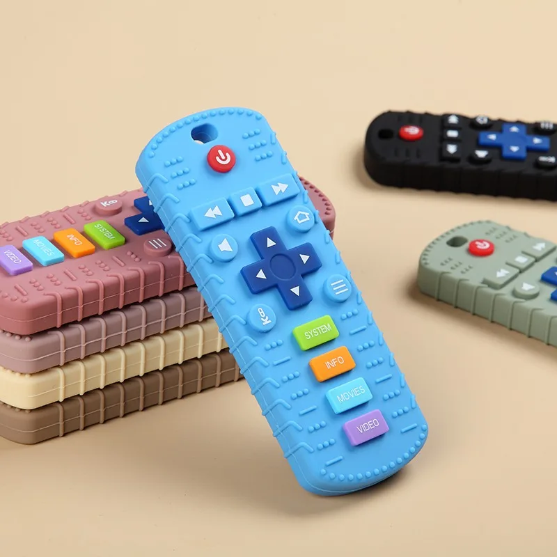 Hot Customized Baby Remote Control Teething Toys Baby Teether Toys TV Remote Control Shape Silicone Baby Teether