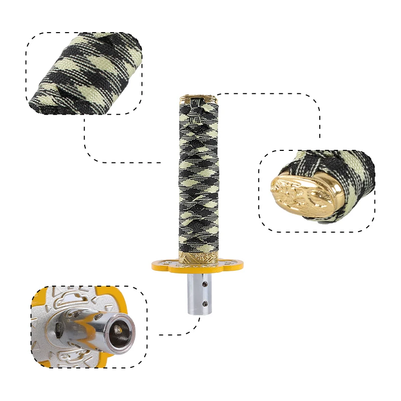 Sword Gear Shift Knob Car accessories Black & White Shift Knob Shifter Aluminum Alloy Katana Adapter Universal 20cm