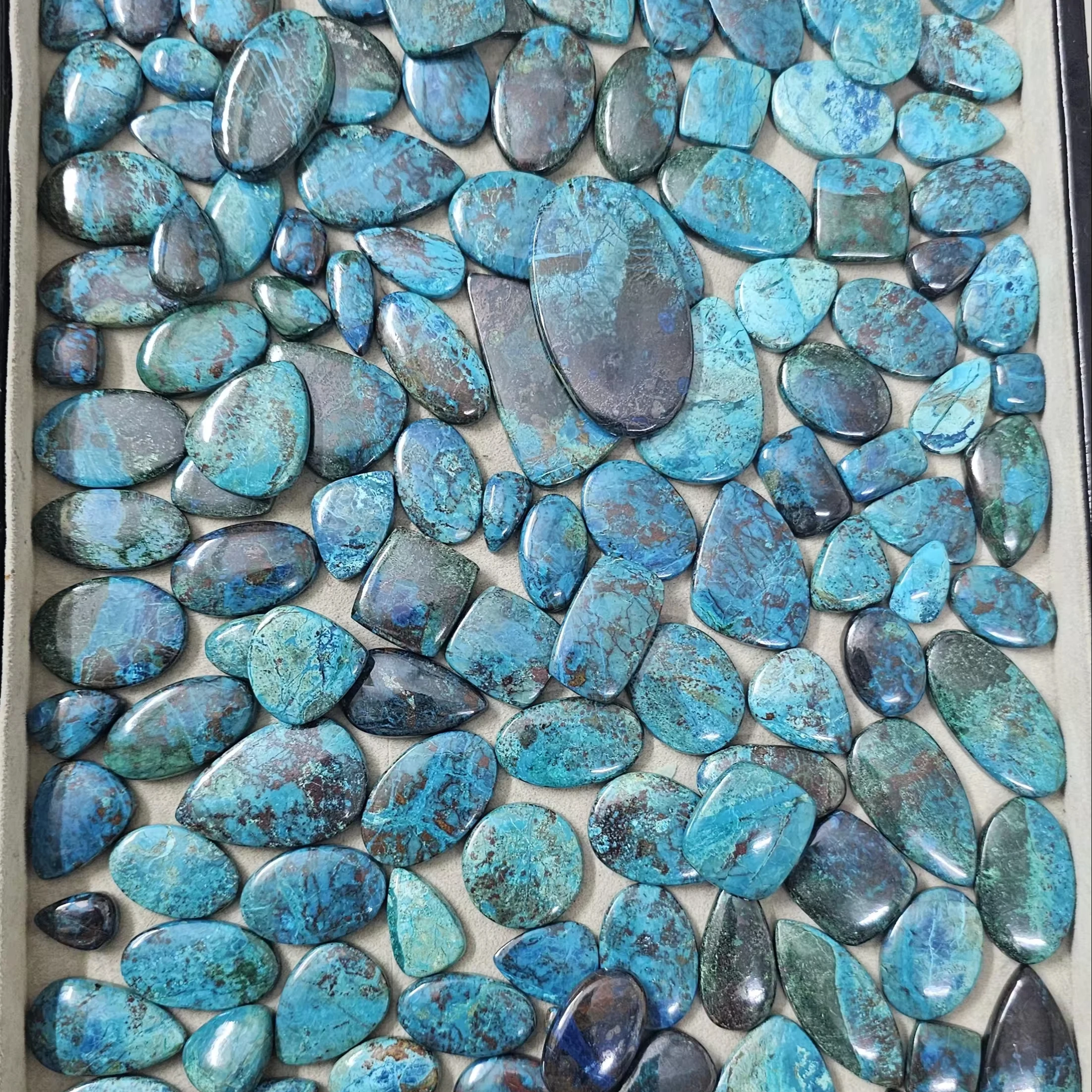 Natural Shattuckite Gemstone Lot Shattuckite Wholesale Lot Shattuckite Cabochon Lot For Jewelry Making