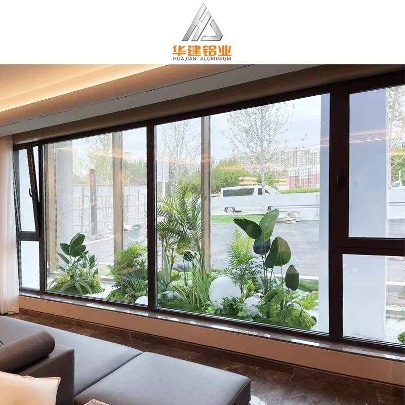 ES 101 Open-inside China  Glass insulated Aluminum Window Aluminum Alloy inward-tilting Swing Window