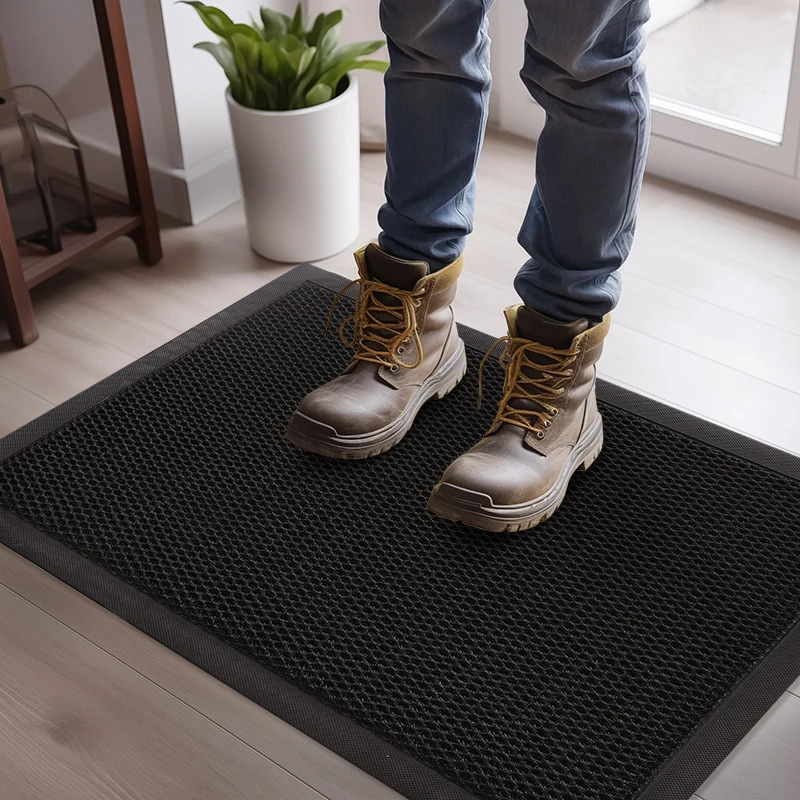 Welcome Entrance anti-slip backing elastic indoor door mat
