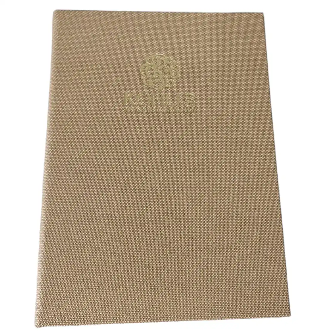 jute and linen fabric finish menu folder high design direct factory supplier of leather  hotel products and hospitality items