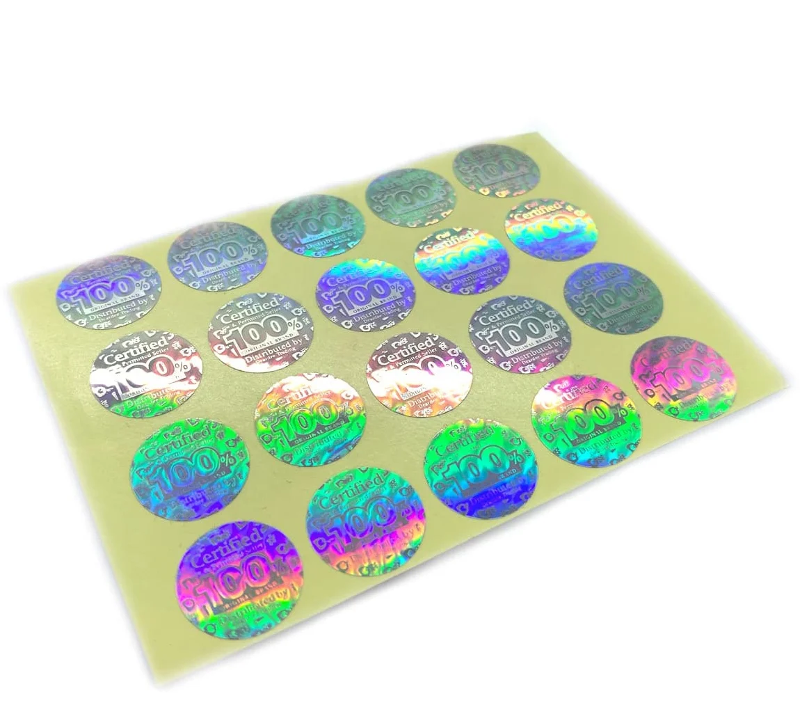 Serial number QR code Security 3d Holographic Logo Label Custom Laser Hologram Sticker