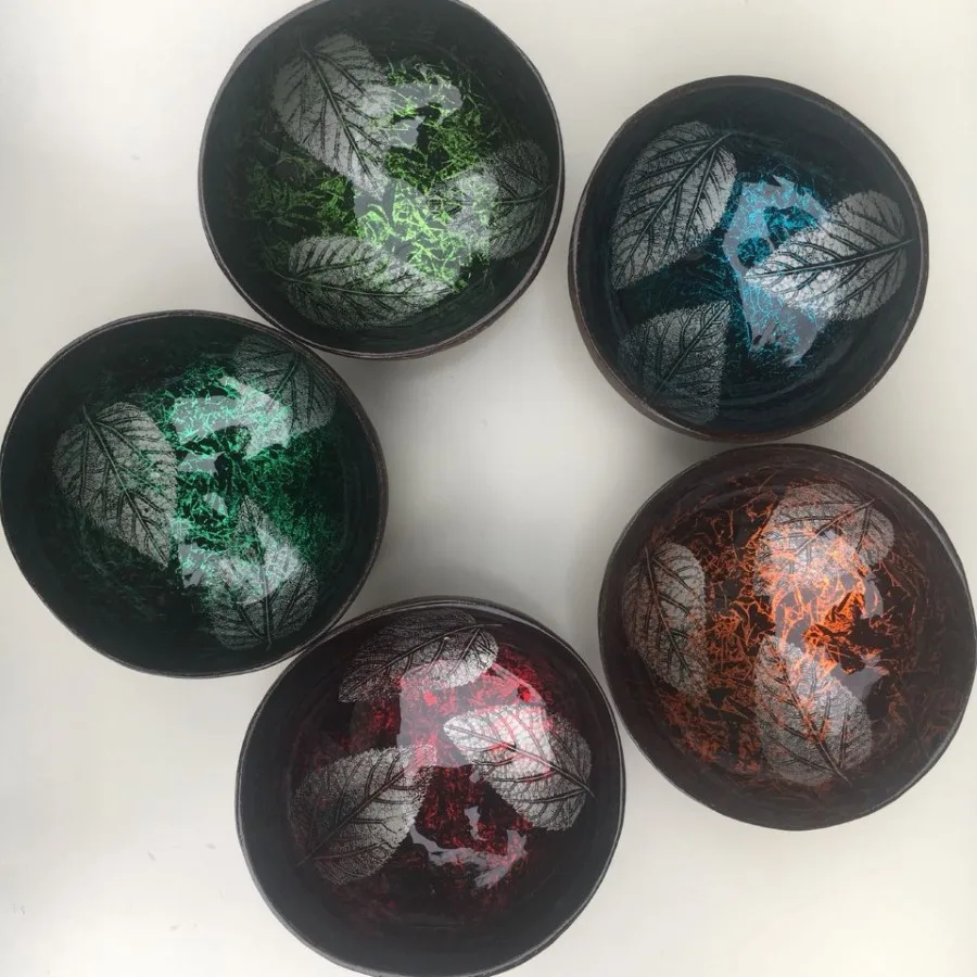 High Quality Coconut Shell Bowl for Home Lighting Decor Eco-Friendly Natural Seashell Lacquer Factory Direct Wholesale