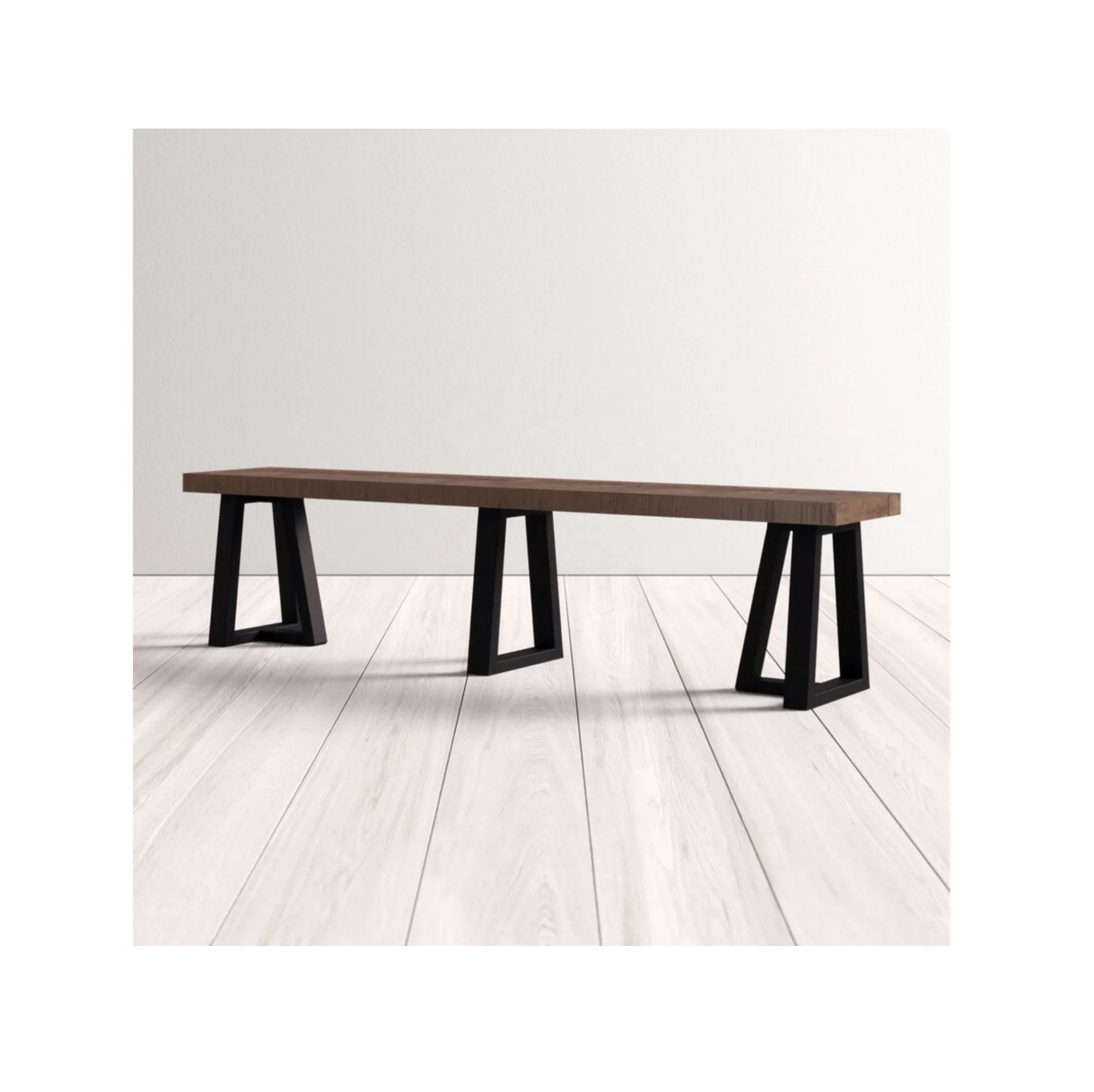 Premium Quality Indoor Outdoor Wooden Patio Bench with Metal Legs at Wholesale Price