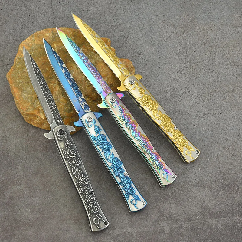 Wholesale Stainless Steel Folding Knife for Outdoor Self-Defense for Camping Hunting Jungle Survival OEM Customized Support