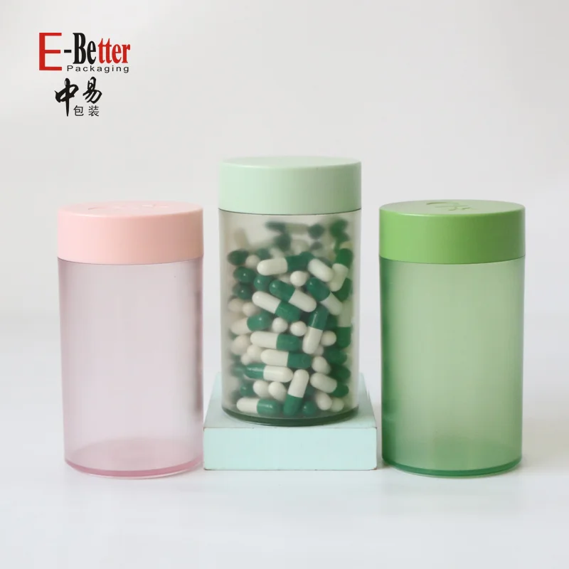 300cc 300ml high quality Medicine packaging gummy cans 150ml PET pharmaceutical pill bottles capsules containers