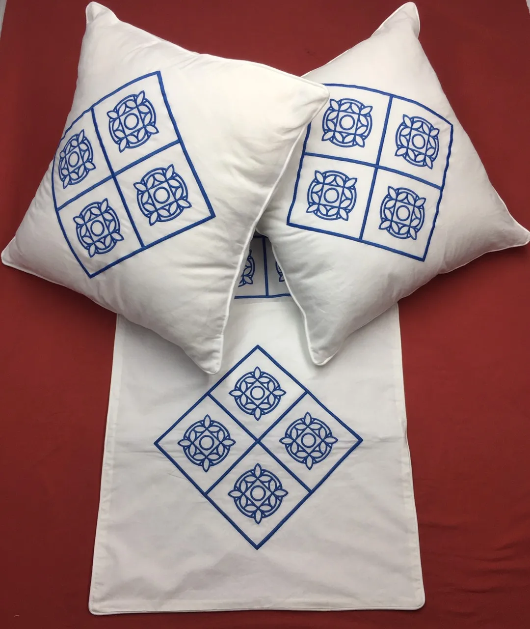 Best Selling Vietnam Collection Hand-Embroidered Pillows High Quality Cotton Fabric Cross-Stitching Needlework Trusted Supplier