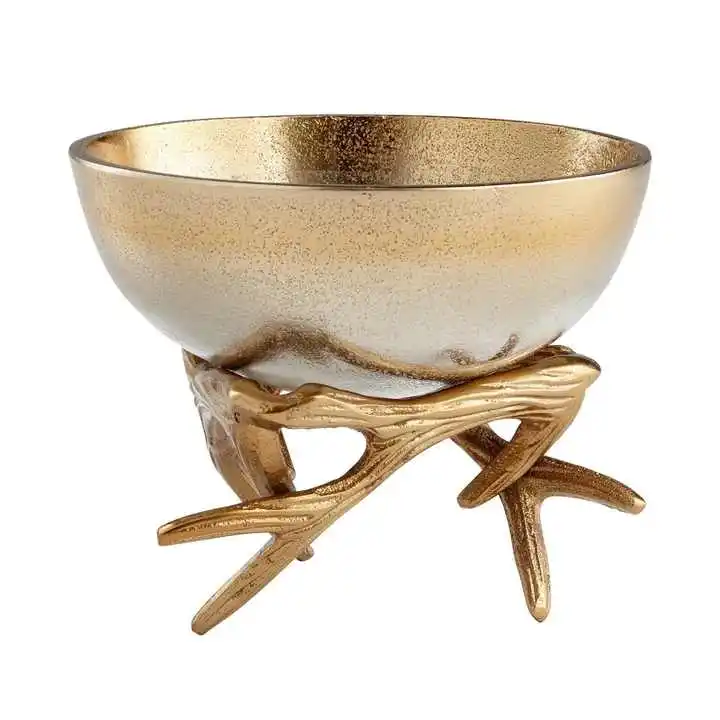 Handmade Design Soup Or Noodles Server Stainless Steel Bowls Food Dessert Serving Bowl  Decorative Rounded Bowls