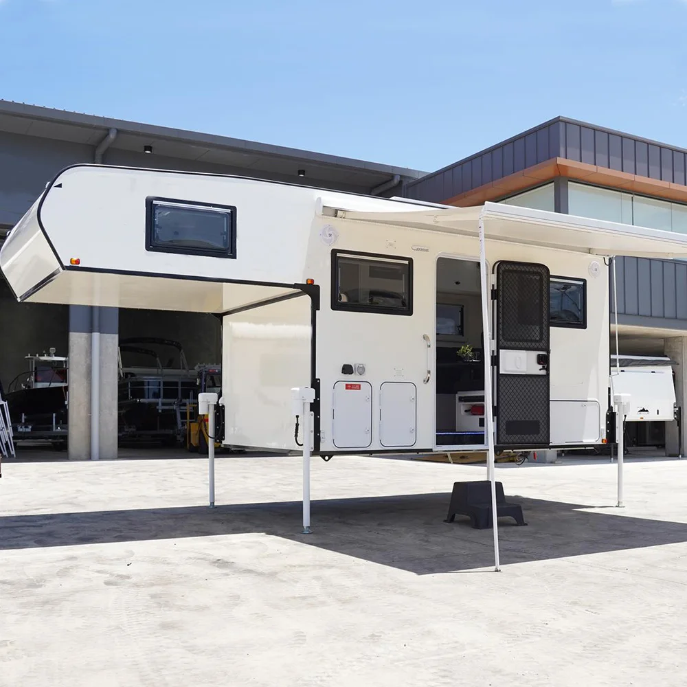 Manley Expedition Slide In Truck Camper Motorhome Box For Flat Bed Truck Flatbed Slide Out Off Road Truck Camper