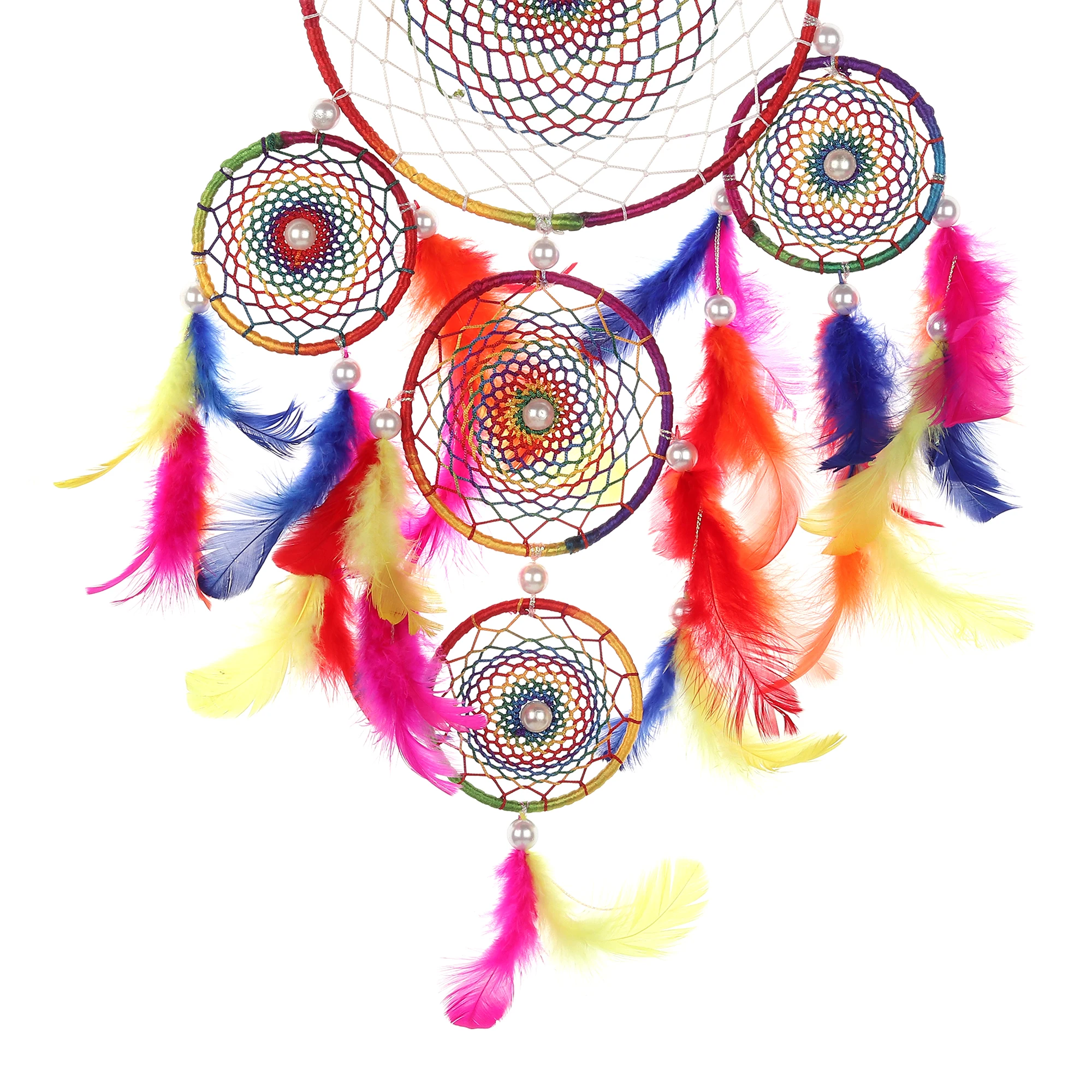 Handcrafted Magical Charm Colorful Feather Dream Catcher Wall Hanging Handmade Dream Catcher for Home Decoration Wholesale Price