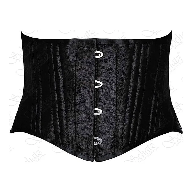 Best Selling Gothic Steel Boned Corset XXL Waist Trainer Corset Women Underbust Corsets Body Shaper Brown Lace Up Top