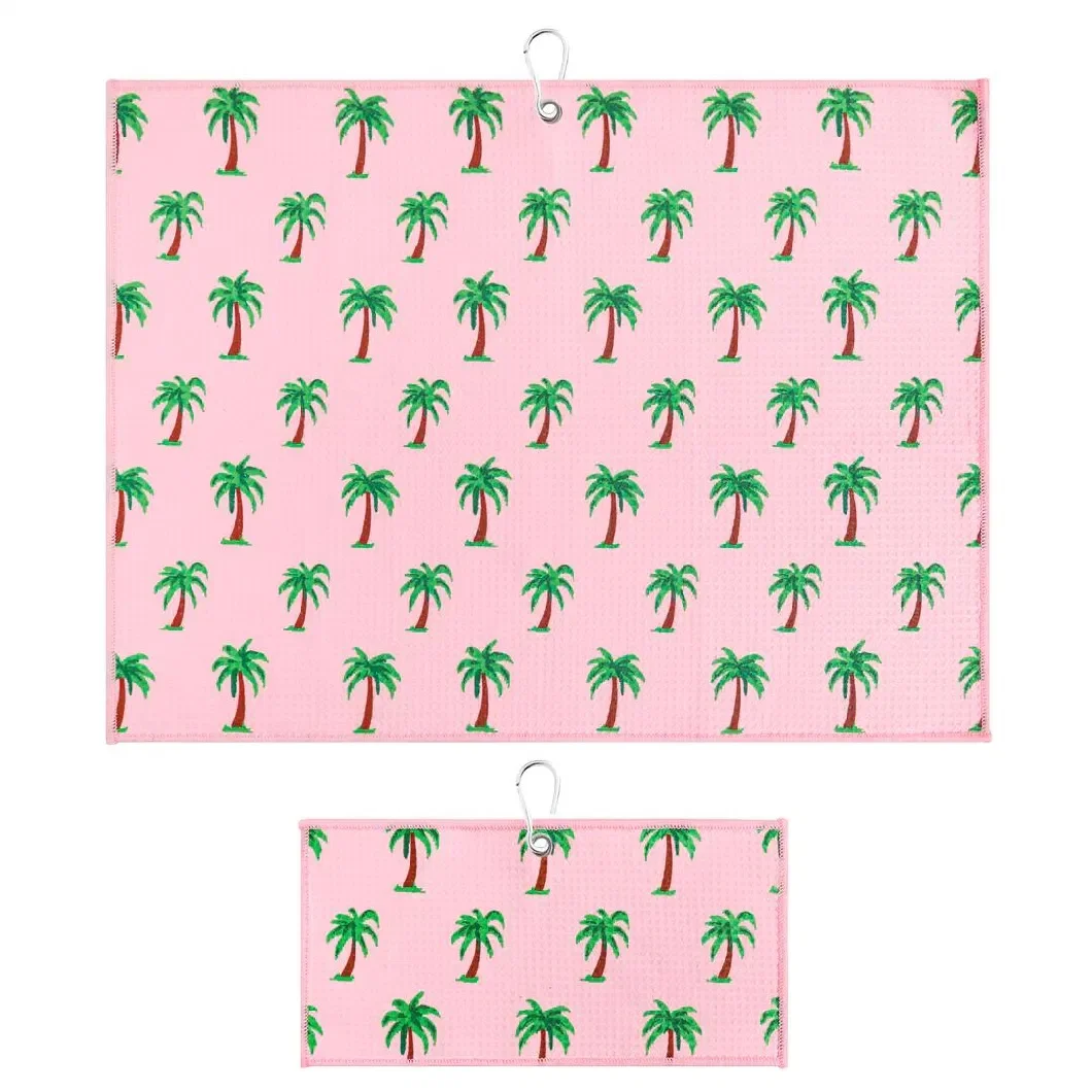 Wholesale Custom Logo Microfiber Waffle Golf Towel Quick Dry and Wash ABSORBENT for Golfers Custom Price