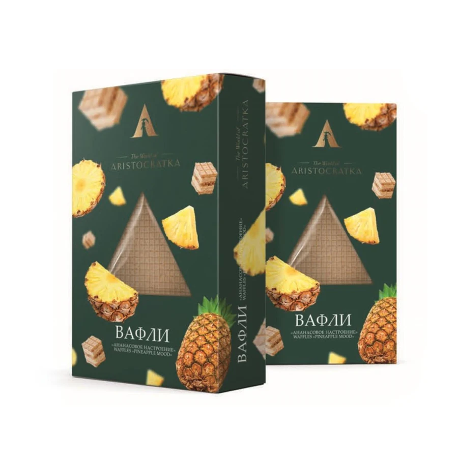 Натуральные ингредиенты ананас со вкусовыми добавками кондитерских изделий вафли 300 г натуральный вкус печенья в виде ананаса вафли для пищевых продуктов