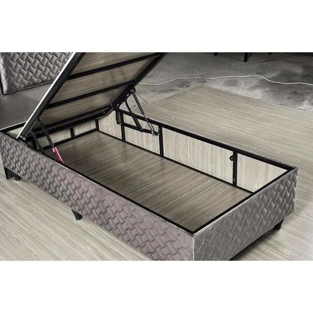 İnci 90X190 Single Bed, Base, Headboard Set EY2011