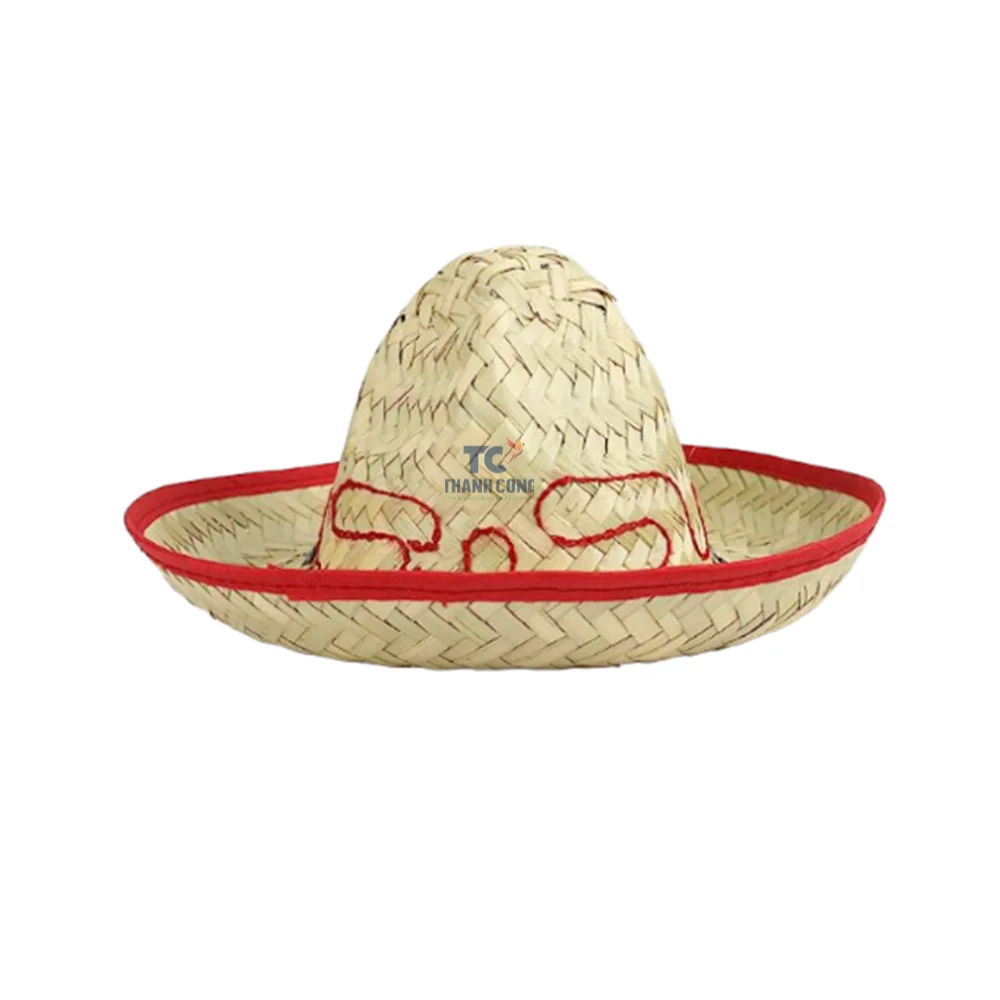Natural Handmade Vintage Straw Hat Straw Skimmer Seagrass Water Hyacinth Craft Hats Vietnam Supplier