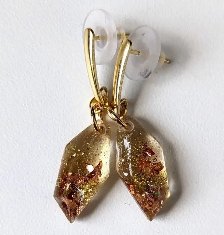 Deep Galaxy - Resin Earrings - Stylish, Stunning, Glittery, Sparkling, Suited for both Indian and Western wear, Style statement