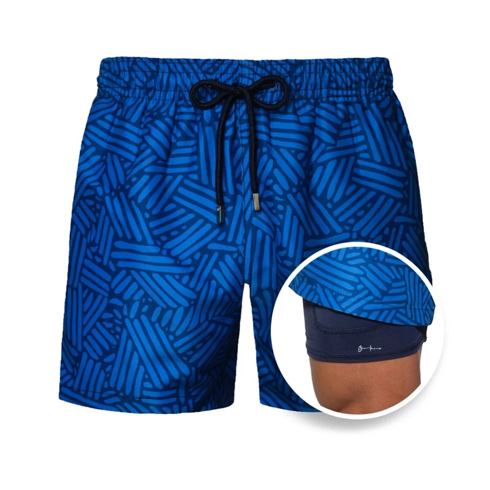 Custom  Printed Summer Quick Dry Loose Swim Board Shorts For men and boys