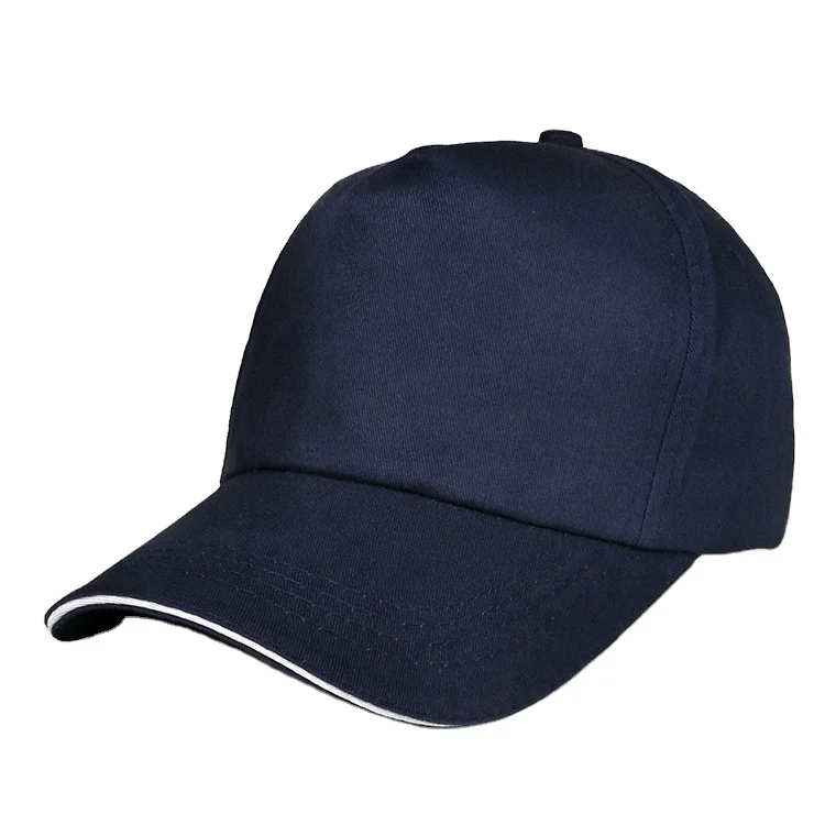 Oem custom design high quality cotton sports cap baseball 6 panels hats metal logo caps for mens custom made printing logo caps