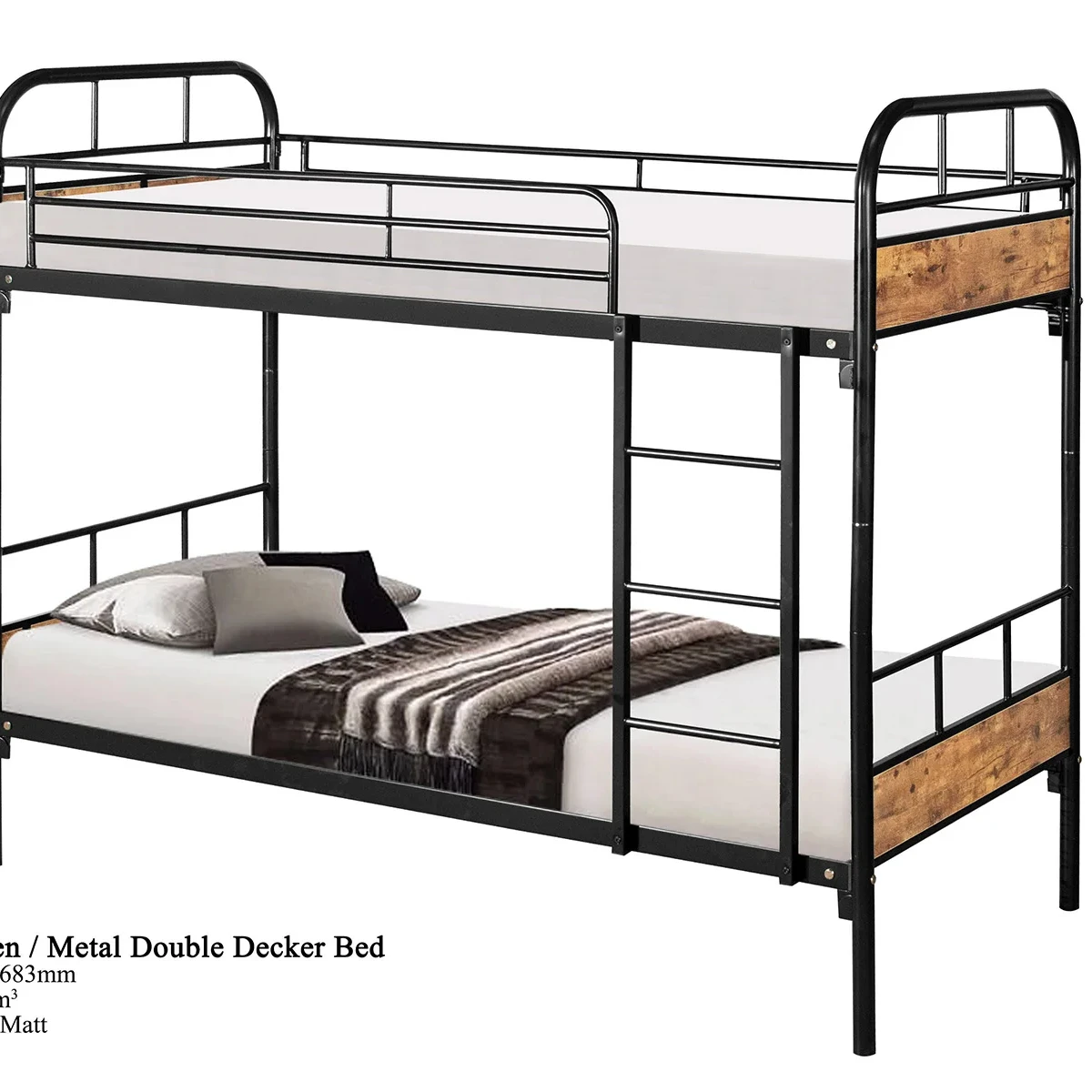 Loft Bed Hostel Bunk Bed Bedroom Furniture Metal Beds Frame Bedroom sets Home Furniture Bedrooms Malaysia Domica KD-5521