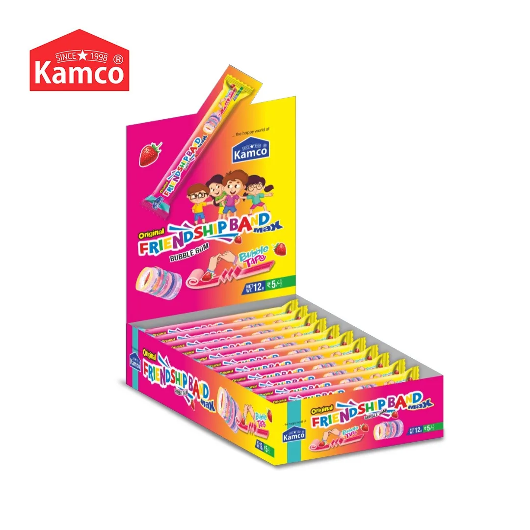 EXPORT QUALITY KAMCO FRIENDSHIP BAND STRAWBERRY TAPE ROLL BUBBLE GUM