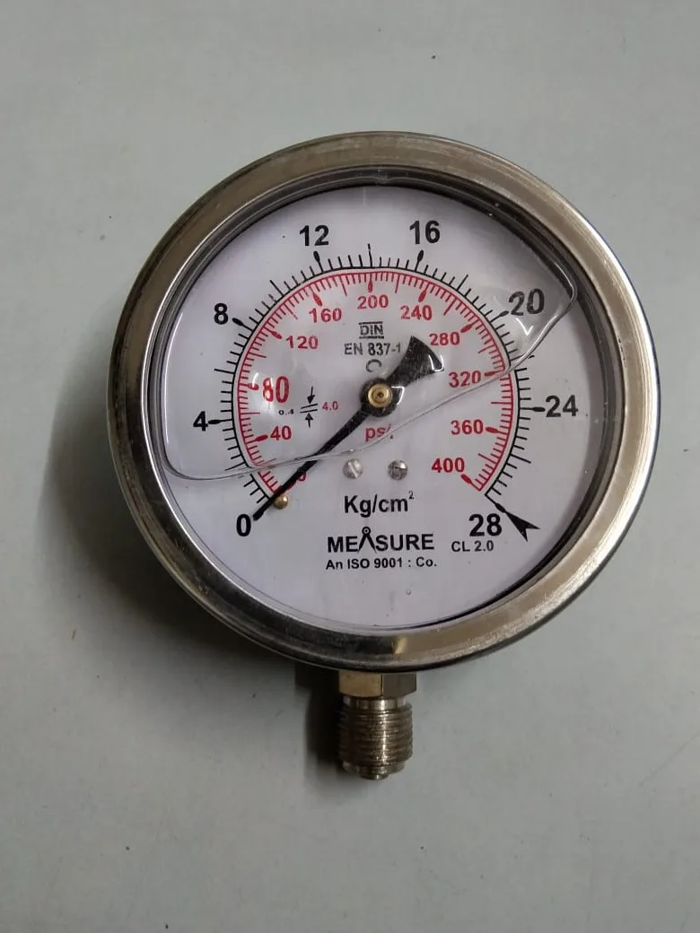 High Quality Pressure Measuring Instruments Hydraulic Pressure Gauge from Indian Supplier at Wholesale Price