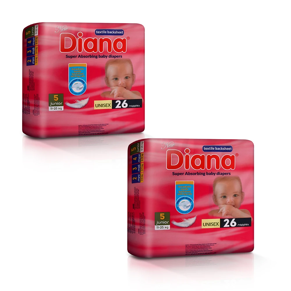 Лидер продаж новые органические супервпитывающие детские подгузники Diana Junior от 11 до 25 кг 26 подгузников по хорошей цене