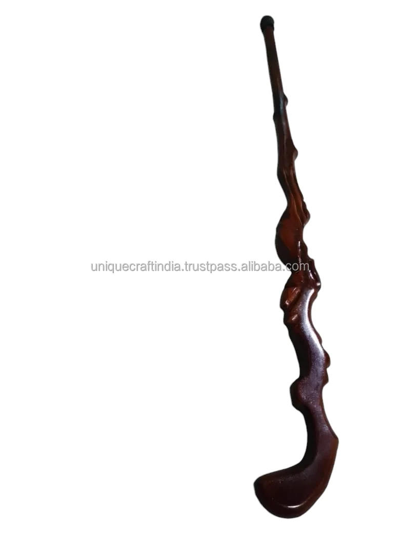 Premium quality wooden handmade walking stick with wooden handle  best price product