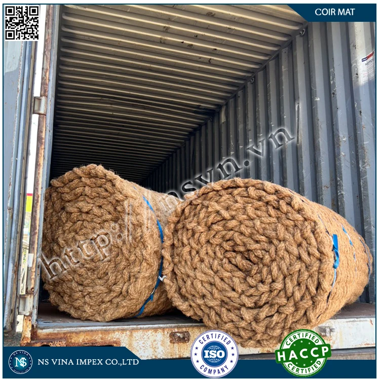 Coir mat Coconut fiber carpet from coconut fiber specialized for paving roads lining floors good price guaranteed quality
