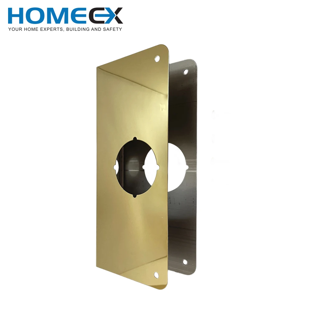Steel Door & Lock Guard Thickness Reinforcer Brass Plated Enhancement