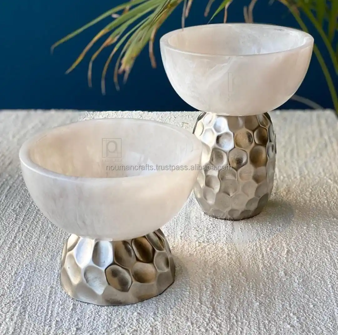 unique style handmade round chocolate candy cake dry fruit stand metal and resin mother of pearl indian resin serving tolls