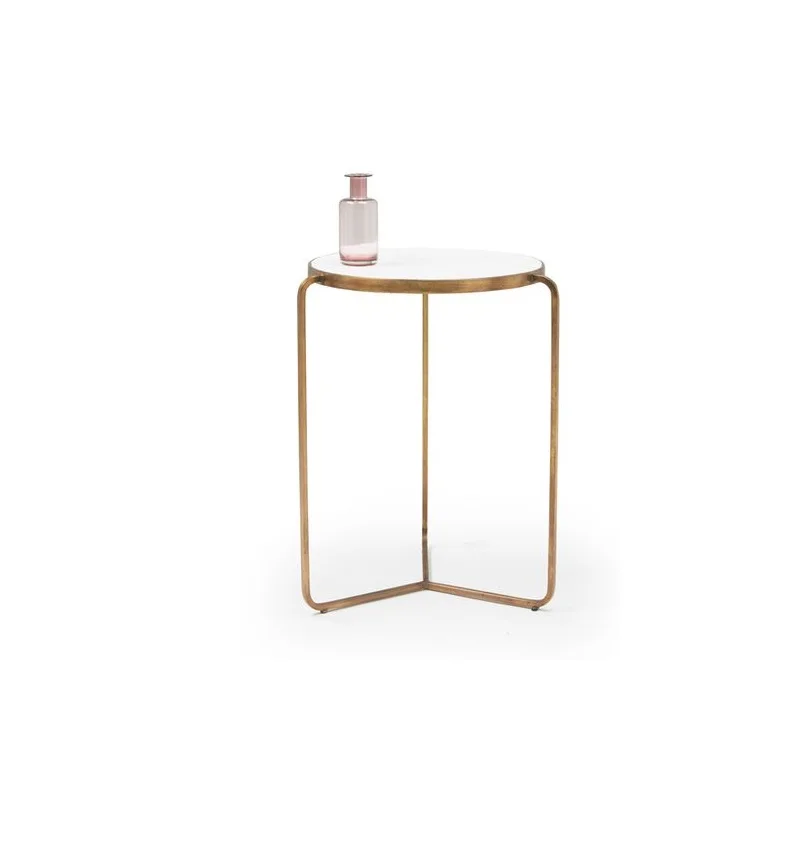 Elegant Modern Living Room Furniture Gold and Silver Accent Coffee Table with Antique Tree Trunk Design Metal Home Usage