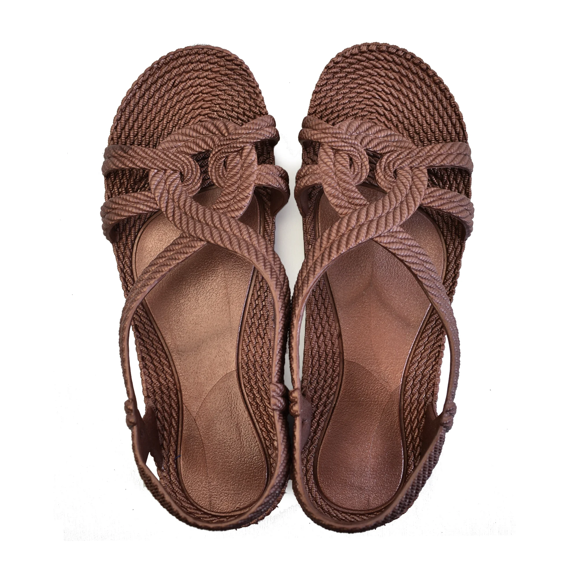 Unisex Brasileras Flip-Flops Slippers Brown Rubber Sole Comfortable for Beach Pool Urban Use