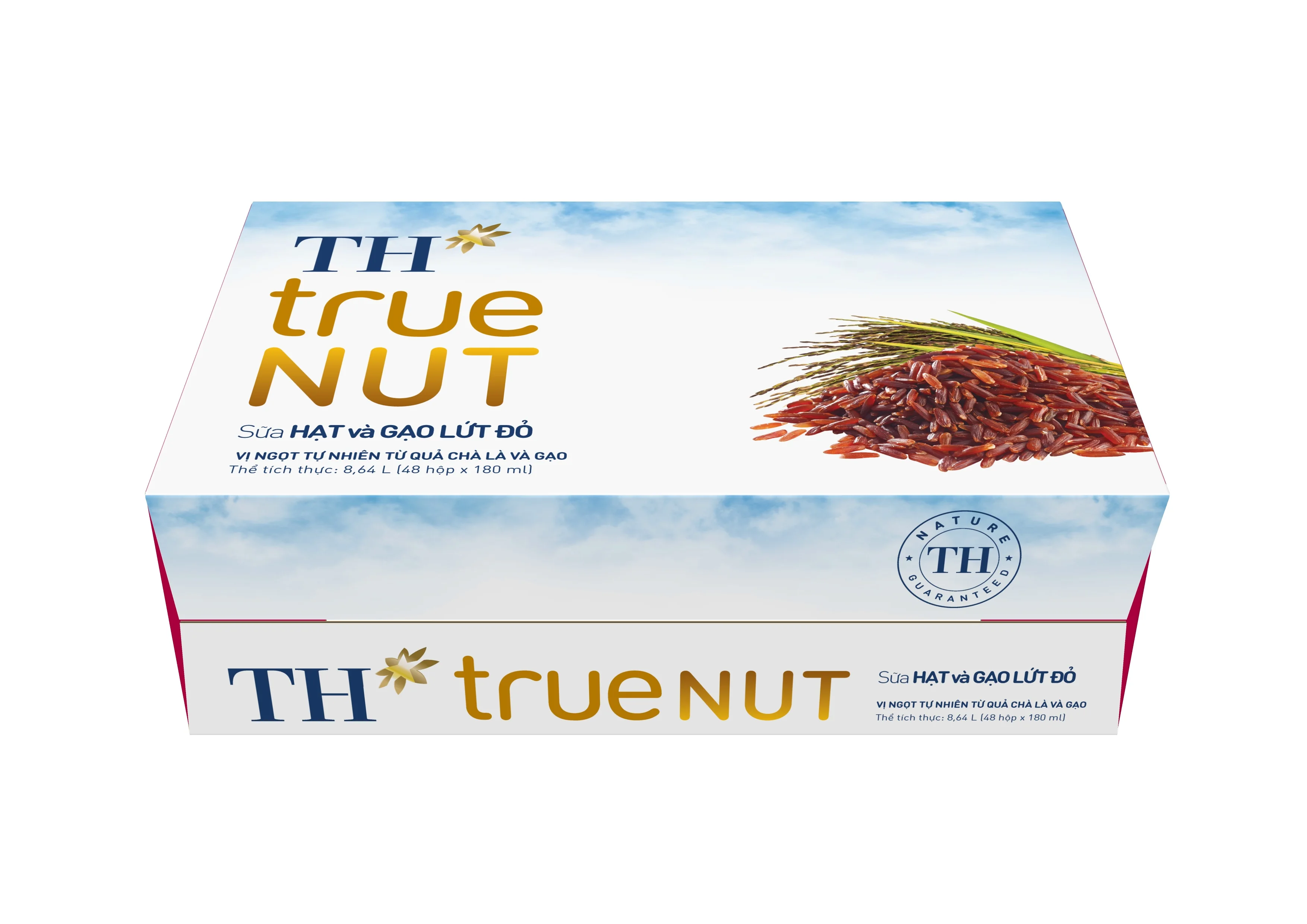 Nuts & Whole Grain Red Rice Milk TH true NUT 180 ml Vegan Drinking Product Sterilized Blended Flavored Milk