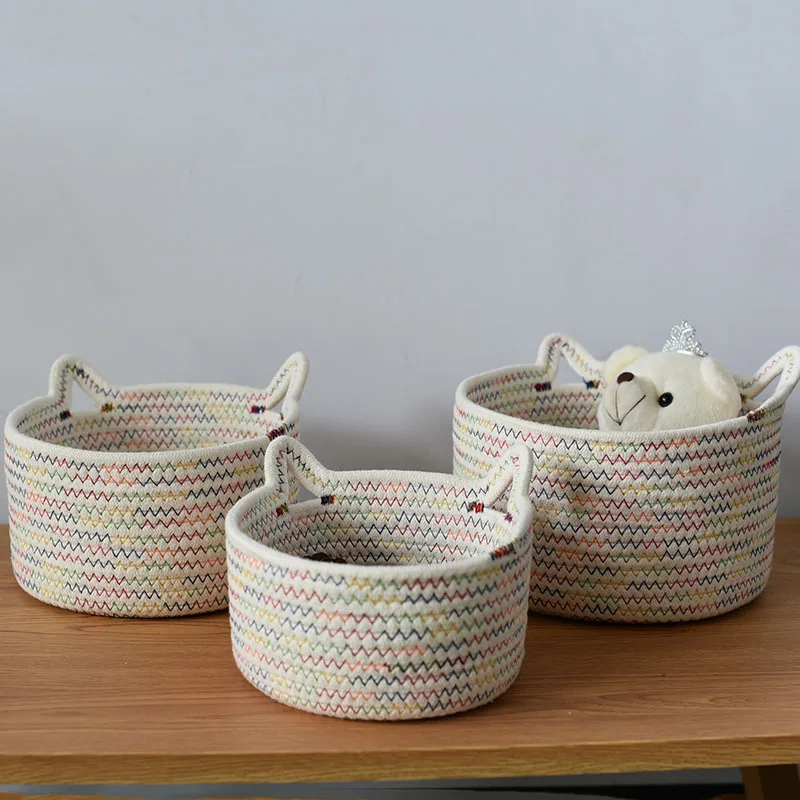 Hot Sale Favourable Price Modern Toy Fruit Cotton Eco Friendly Woven Storage Basket