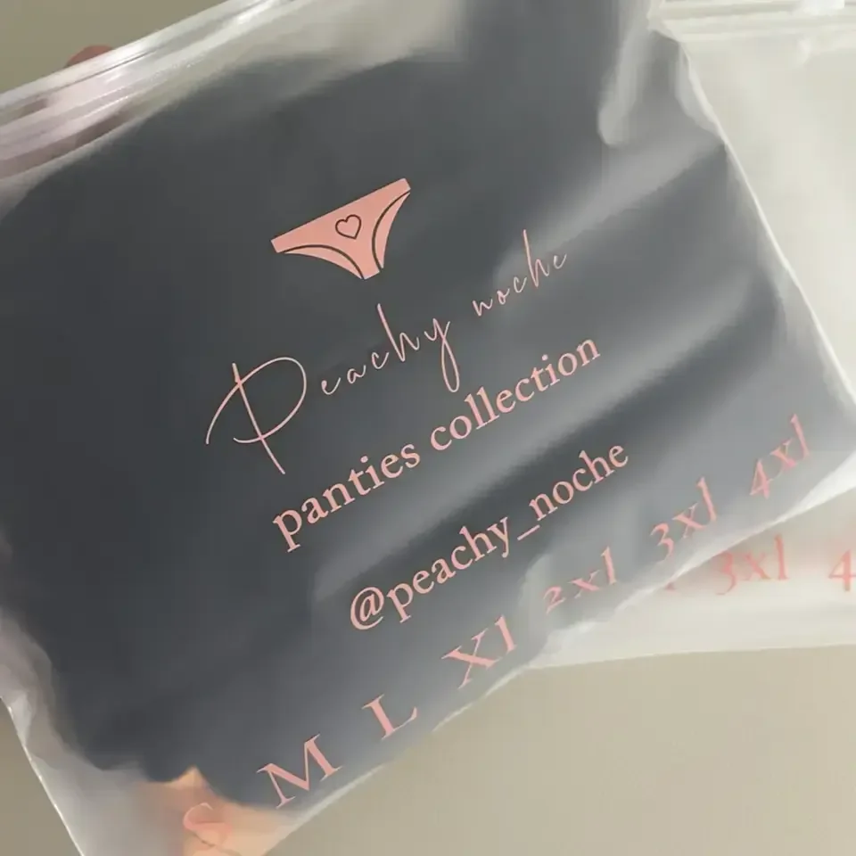 Custom promotional CPE plastic bag ziplock clothing packaging frosted zipper bags