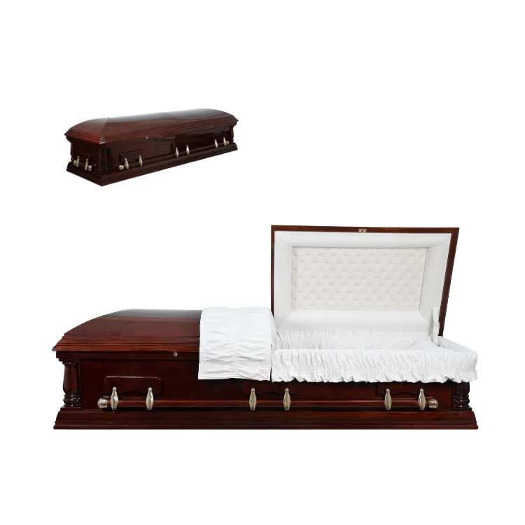 Wholesale Coffins And Caskets Using Solid Wood As Material Casket Coffin Manufacturing Funeral Supplier Made In Vietnam