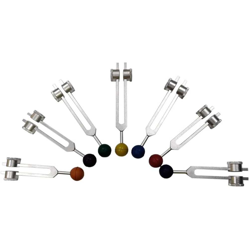 Radical Chakra Sacred Solfeggio 9 pcs Weighted Tuning Forks / Tuning Fork Stainless Steel Tuning Forks sets