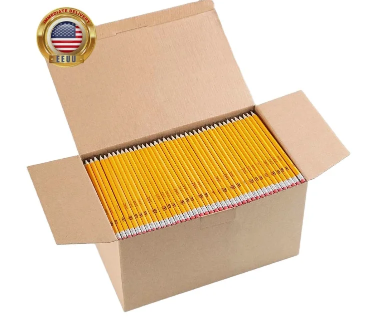 Personalized School supplies hexagonHB 12pc wood yellow  personalized pencil  stationery pencil