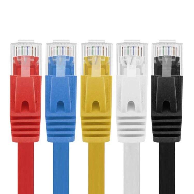 Cat 6e Ethernet Cable 10 ft, Flat Network Cable with Snagless Rj45 Connector for Ethernet Splitter, PS4,  High Soft LAN Cable