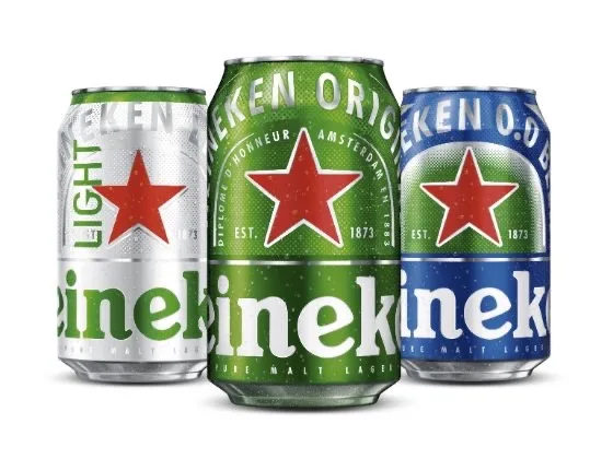 Пивные банки Heineken 250 мл/330 мл/500