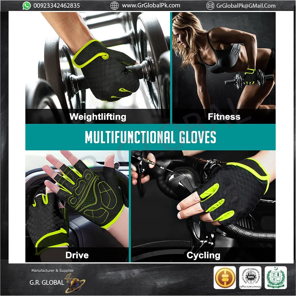 Buy Wholesale High Quality Fitness Gym Outdoor Half Finger Body Building Workout Fitness Gym Training Weight Lifting Gloves