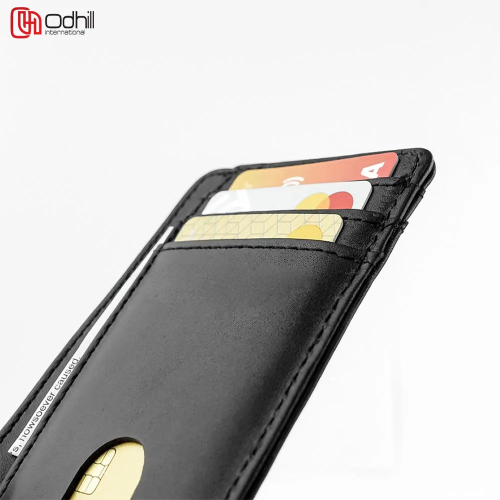 Genuine Leather Wallet Men Classic Black Soft Purse Coin Pocket Credit Card Holder Men Genuine Leather Wallet Zipper Card Holder