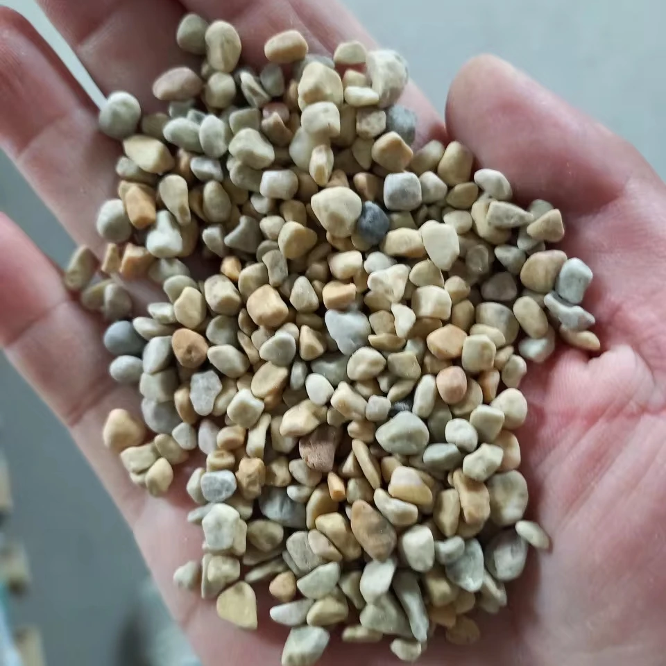 Yellow Gravel Pebble Stone 2-3mm 2-4mm or mix For Epoxy Floor Resin Bound Surface Expose Aggregate Concrete Factory Direct